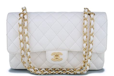 white chanel classic|chanel classic flap medium price.